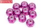 HPIZ867 Aluminium Stopmutter M4 Violett, 10 St
