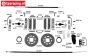 FG7137 Bolzen getriebe platte FG 1/5, 3 st.