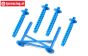 LOS241051 Karosserie Stützen hinten LMT Blau, Set