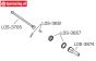 LOS-3651 LOSI 5IVE-T CV Verbinder/Stift, set
