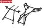 LOS241042 Käfigteile oben Schwarz LMT Truck, Set