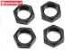 LOS252051 LOSI Alu-Radmutter 24 mm Schwarz, 4 st.
