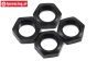 LOS252078 Radmutter Schwarz SBR-2.0-SRR, 4 st.