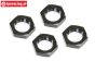 LOS252098 LOSI Alu-Radmutter Schwarz 25 mm, 4 st.