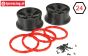 LOS45005 Felge Schwarz-Rot Ø120-B60 mm, Set