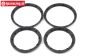 LOSB7028 Felgenringe Schwarz Ø120 mm, 4 st.