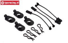 ARA390294 ARRMA Karo-clip mit Gummi 1/5, 4 St.
