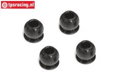 FG1213/10 Stahl Gelenkkugel Ø3-Ø7-H6,6 mm, 4 St.