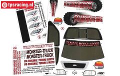 FG20155 Decorbogen FG Monster-Stad.-Str. Truck, set