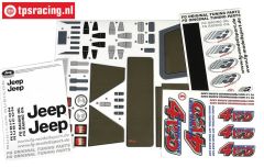 FG46155 Dekorbogen Jeep 4WD, Set