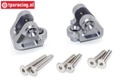 SB008-GS Alu-Querlenkerträger oben Silber SBR-SRR, Set