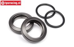 HPI102155 Stoßdämpfermutter Gun-Metal Ø20 mm, 2 st