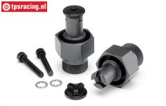 HPI105612 Radachse vorne HD, Gun-Metal, 2 st