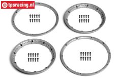 HPI3272 HD Felgenringe Silber Ø120 mm, 4 st.