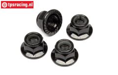 HPIZ682 Stahl Stopmutter mit Flansch M5, 4 St.