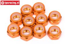HPIZ868 Aluminium Stopmutter M4 Orange, 10 Stk.