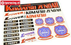 TPSKZ54 Komatsu Zenoah Aufkleber, 1 st