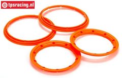 LOS45007 Felgenringe Neon-Orange Ø120 mm, 4 st.