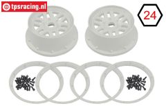 LOS45026 Felgen Weiß Ø120-B70 mm, Set