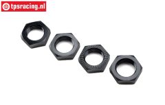 LOS-3677 LOSI 5IVE-T Alu-Radmutter Schwarz 25 mm, 4 st.