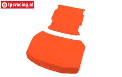 LOS-4008 LOSI 5IVE-T 3.0 Motorhaube-Dachpaneele Orange, Set