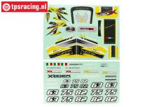 XR-FG8044YL X-Rider Flamingo Decorbogen Gelb, set