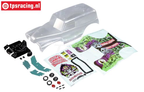 LOS240014/01 LMT Grave Digger Karosserie Glasklahr, 1 st.